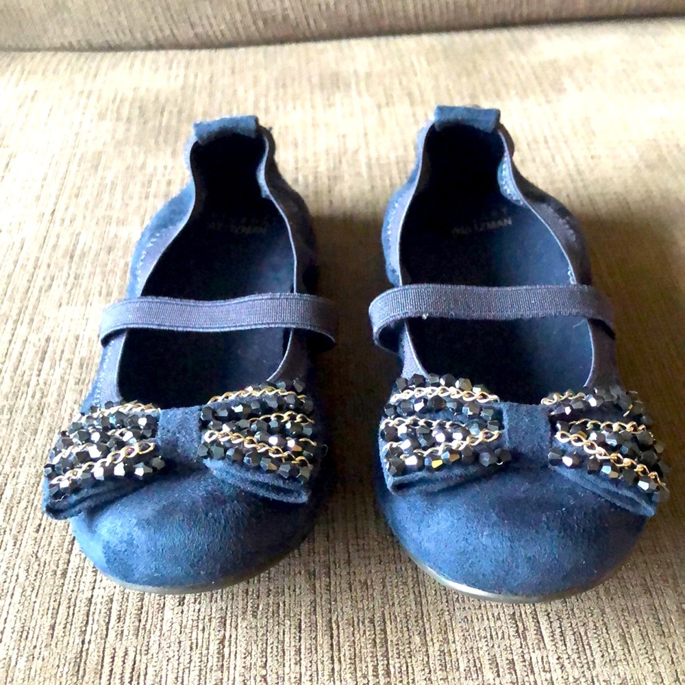 Stuart Weitzman Navy Ballet Flats with Bow